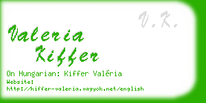 valeria kiffer business card