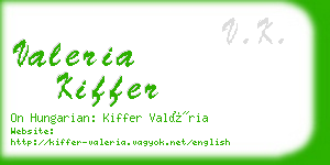 valeria kiffer business card